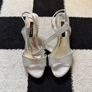 Nina Women's Silver Strappy Sandals y2k
